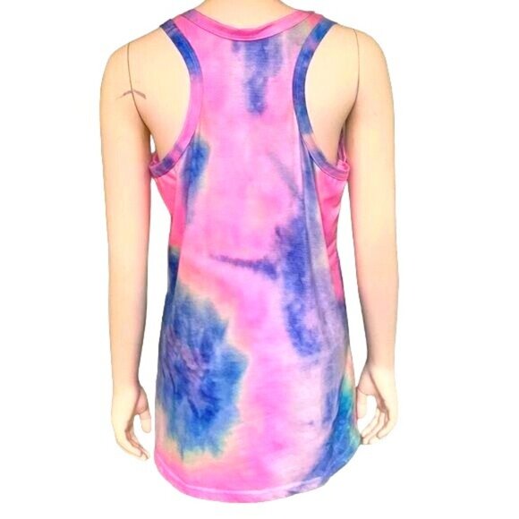 CCC NLife Tie Dye Sleeveless V Neck Tank Top Racerback Workout Size Medium - Picture 2 of 6